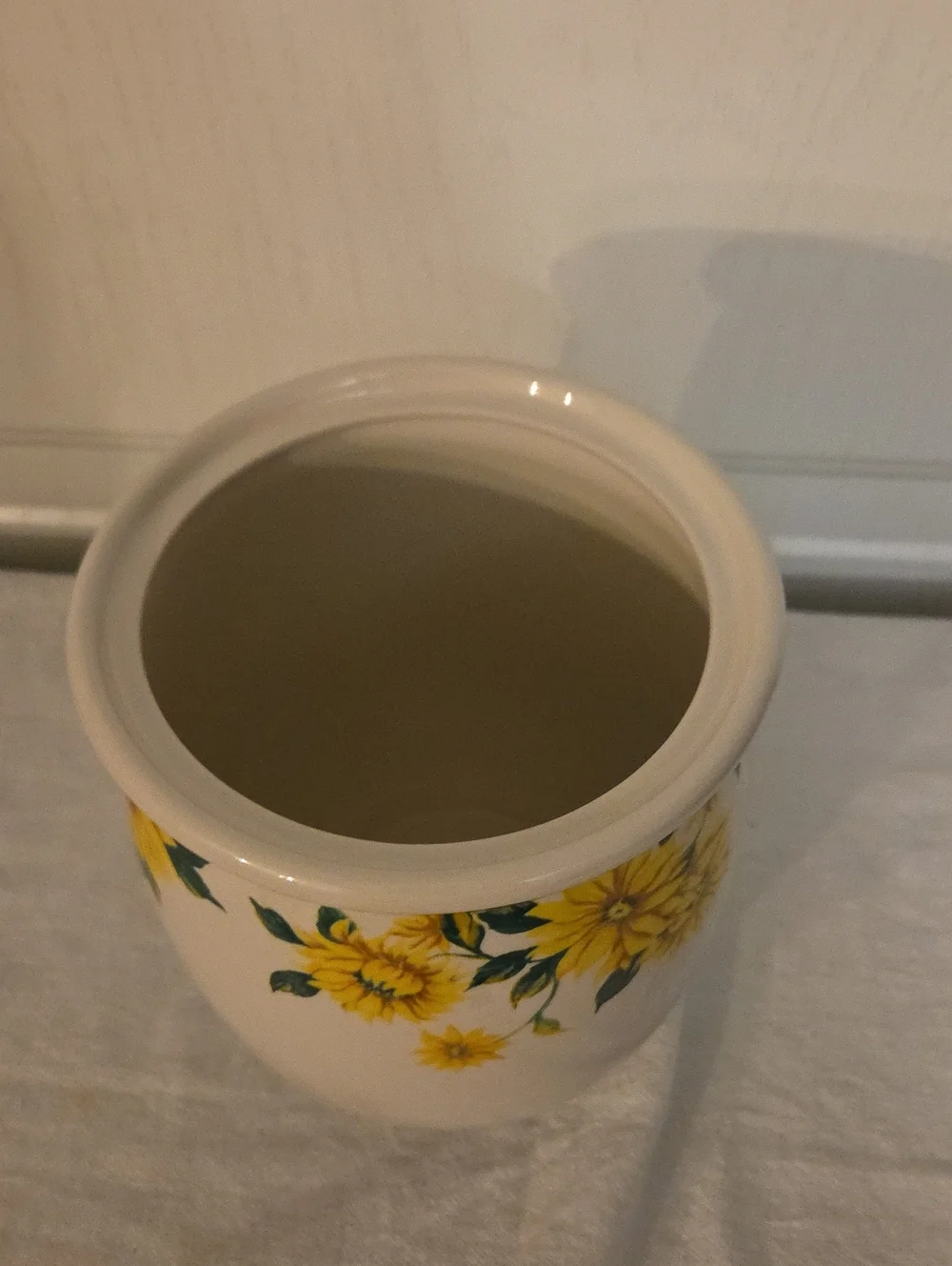 Thompson Pottery Sunflower Accent Ceramic Crock